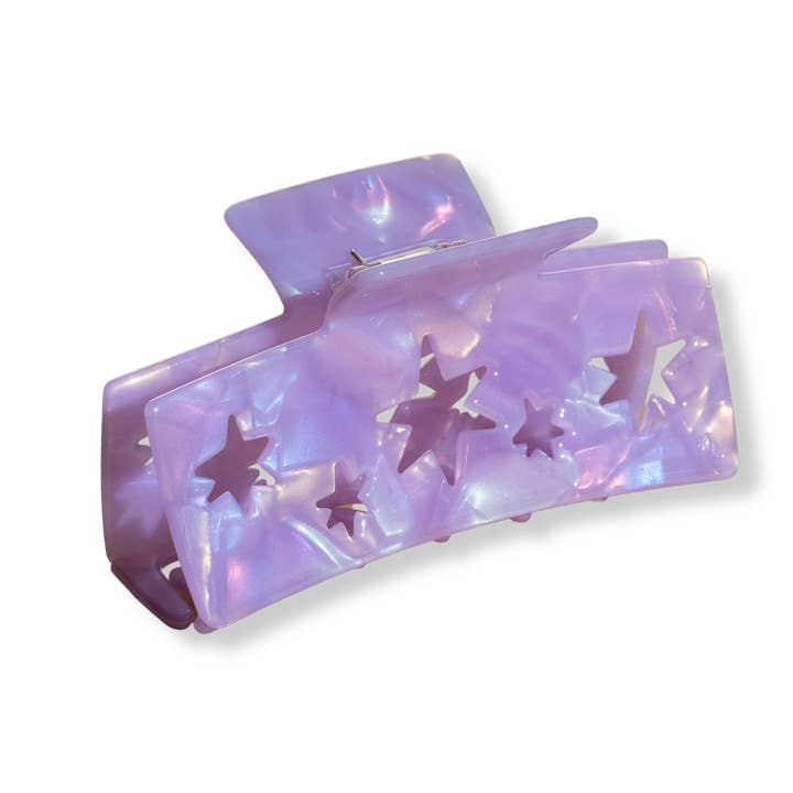 Large Constellation Hair Claw Clip in Purple for wholesale by Paper Spaceship by Maile Lani