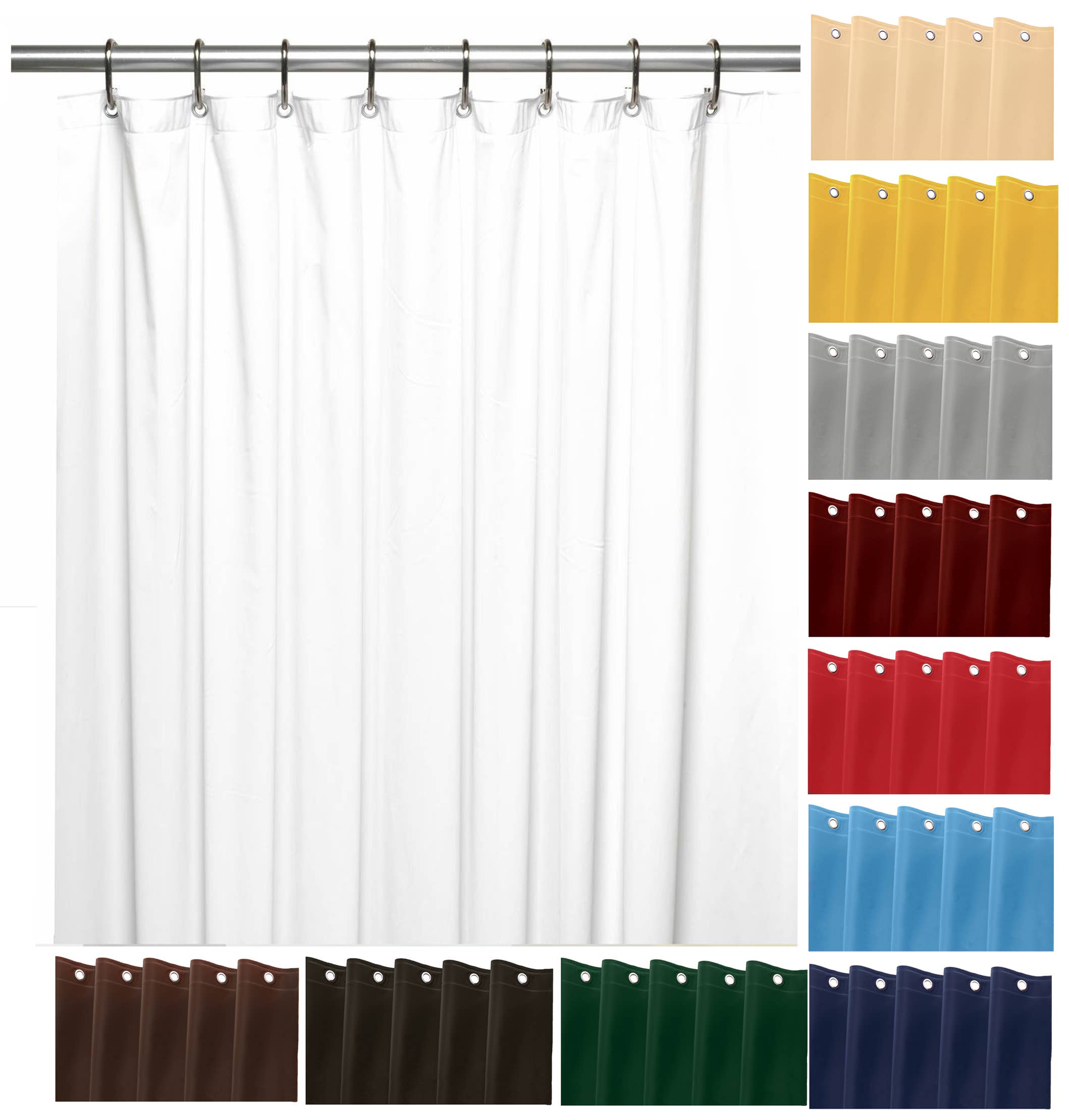 YafeMarte - Venta al por mayor Cortinas de ducha - Forro de cortina de ducha pesado con 3 imanes, peso de 70 x 72 pulgadas