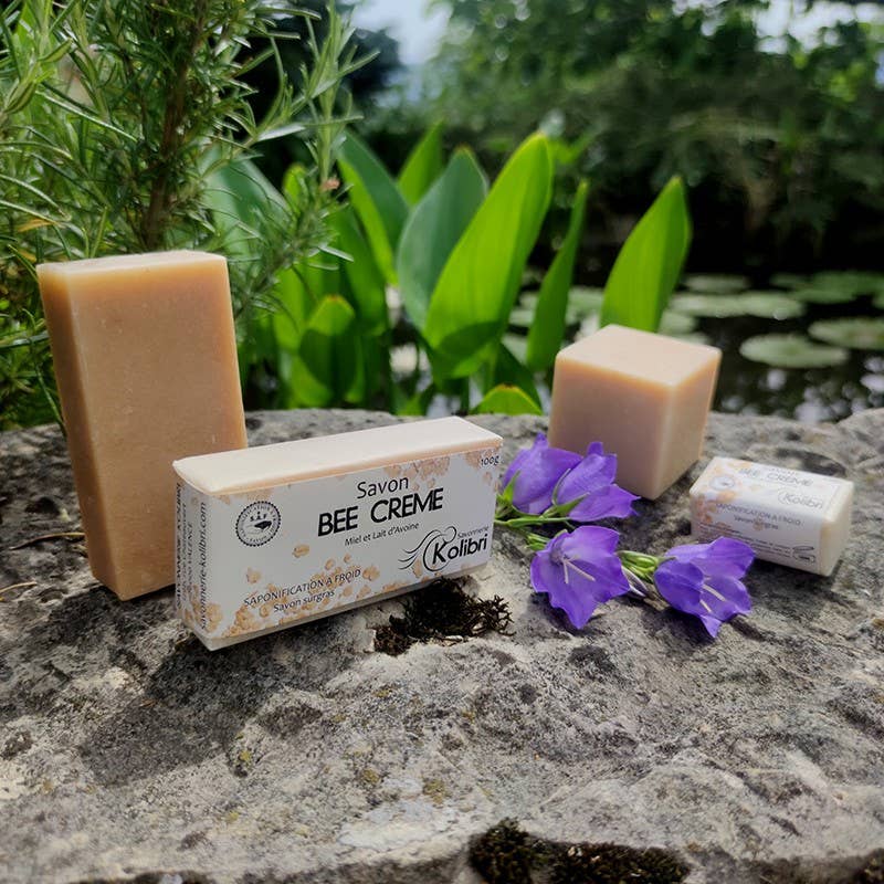 Savonnerie Kolibri - Wholesale Bar Soap - Bee Cream Soap 100g - Honey and Oat Milk1