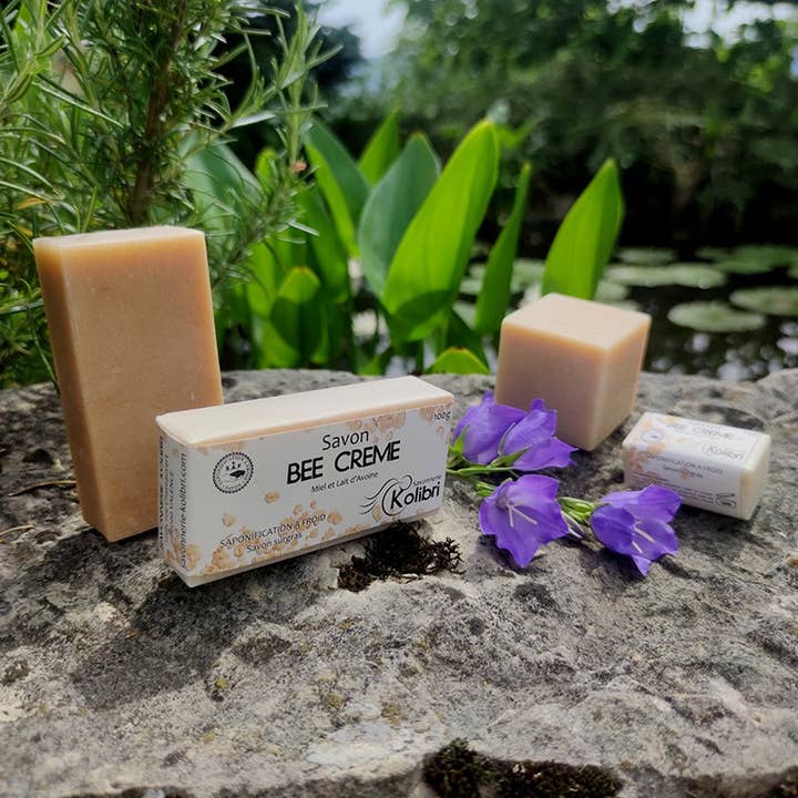 Savonnerie Kolibri - Wholesale Bar Soap - Bee Cream Soap 100g - Honey and Oat Milk1