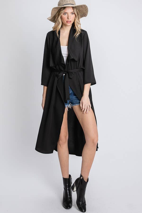 JADE BY JANE - Wholesale Jacket - Women's - DRAPED FRONT LONG BODY  JACKET12