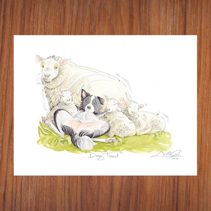 Dog Tired - Open Edition Giclee Art Print for wholesale by Will Gorman Art