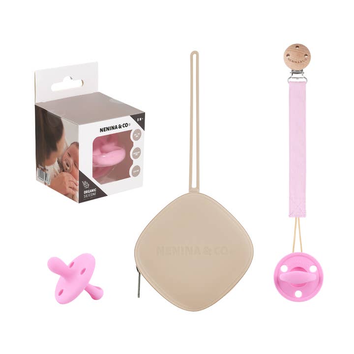 Nenina & Co - Wholesale Pacifier - Baby - PACK 1 PACIFIER HOLDER + 1 CLASSIC PACIFIER + 1 PACIFIER CASE NENINA & CO0