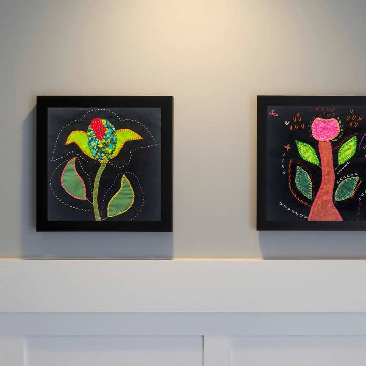 NEW! Midnight Garden Framed Mini-Quilt for wholesale by Atizan Goods by PeaceQuilts