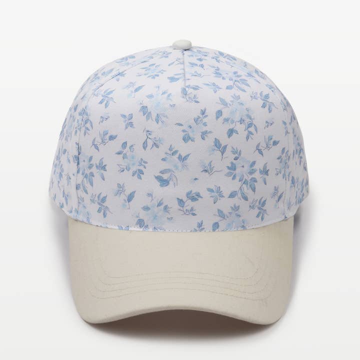 David And Young - Wholesale Baseball Cap - Women's - FLORAL PRINT Crown Two Tone Baseball Cap