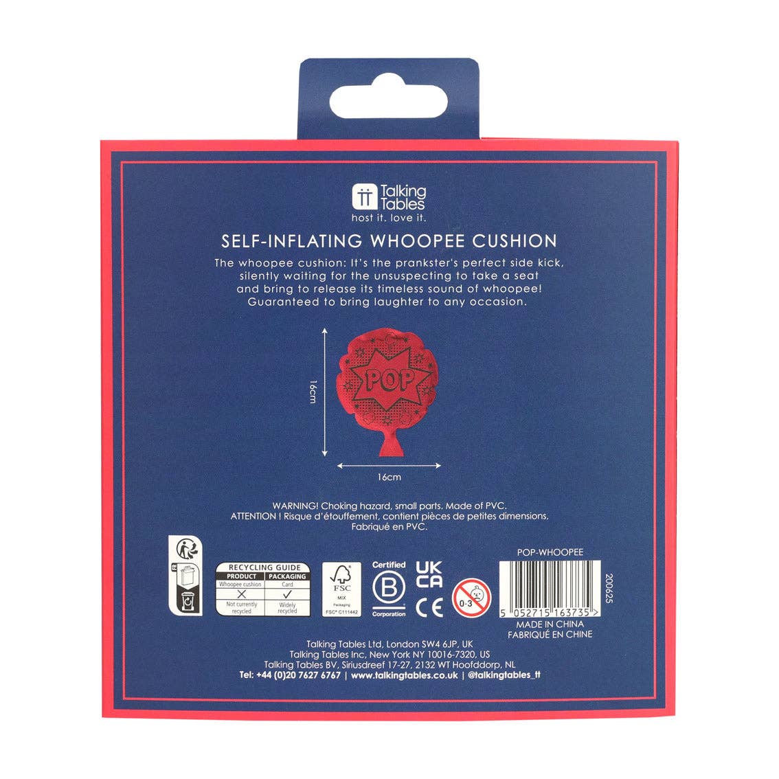 Talking Tables EU - Wholesale Gag Gift/Novelty Gift - Retro Pop Whoopee Cushion2