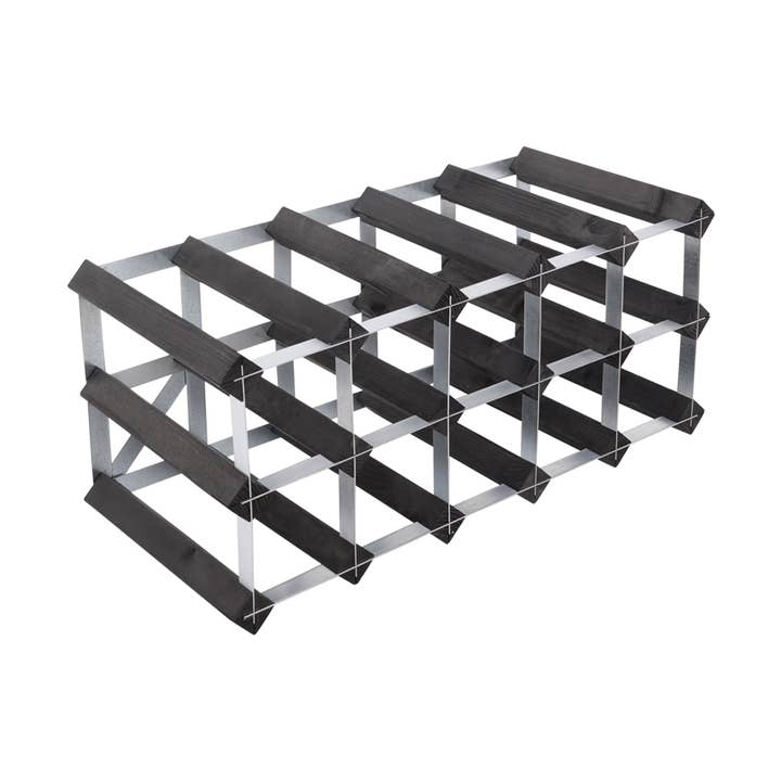 Kit à monter soi-même pour 15 bouteilles, Black Ash pour la vente par The Traditional Wine Rack Company