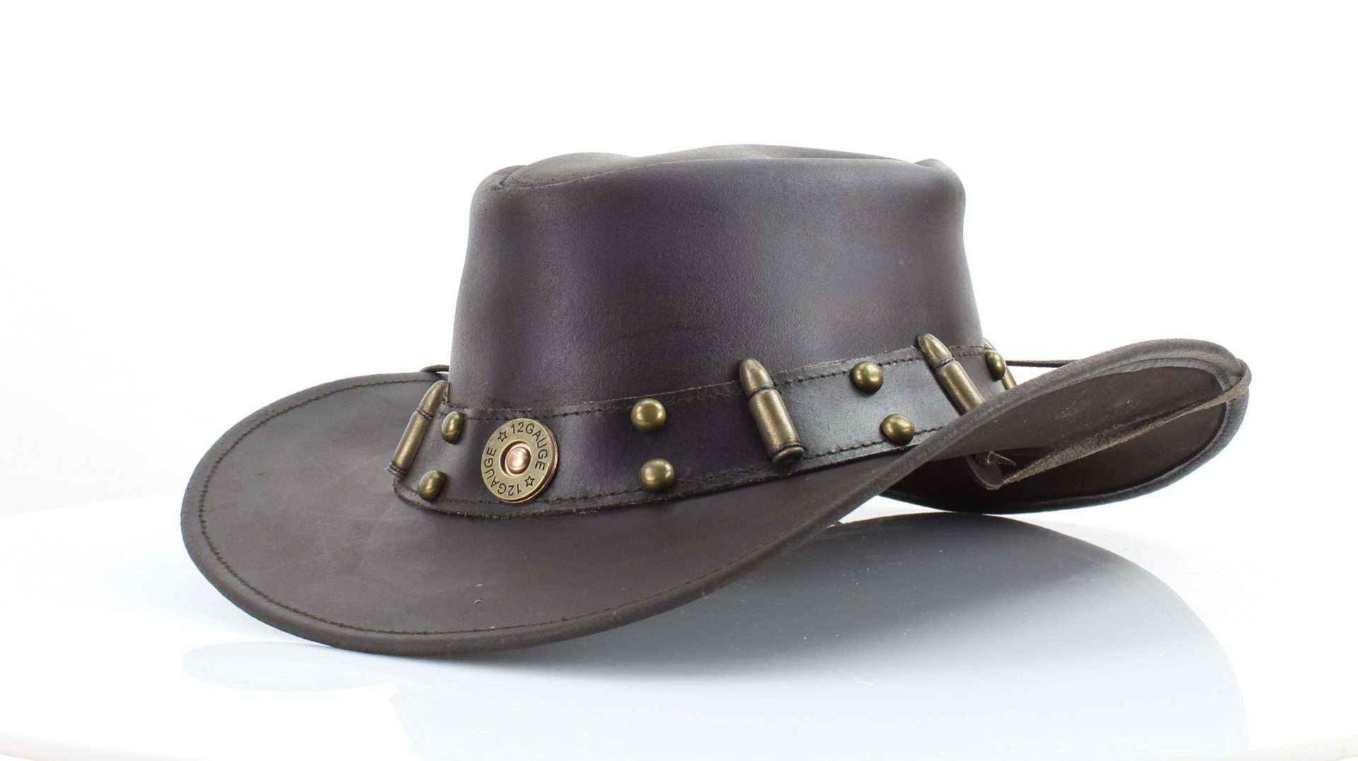 Leather Impressions Inc - Wholesale Cowboy Hat - Unisex - Shapeable Cowboy Hat with 12 Gauge Bullet Slice & Embellishe11