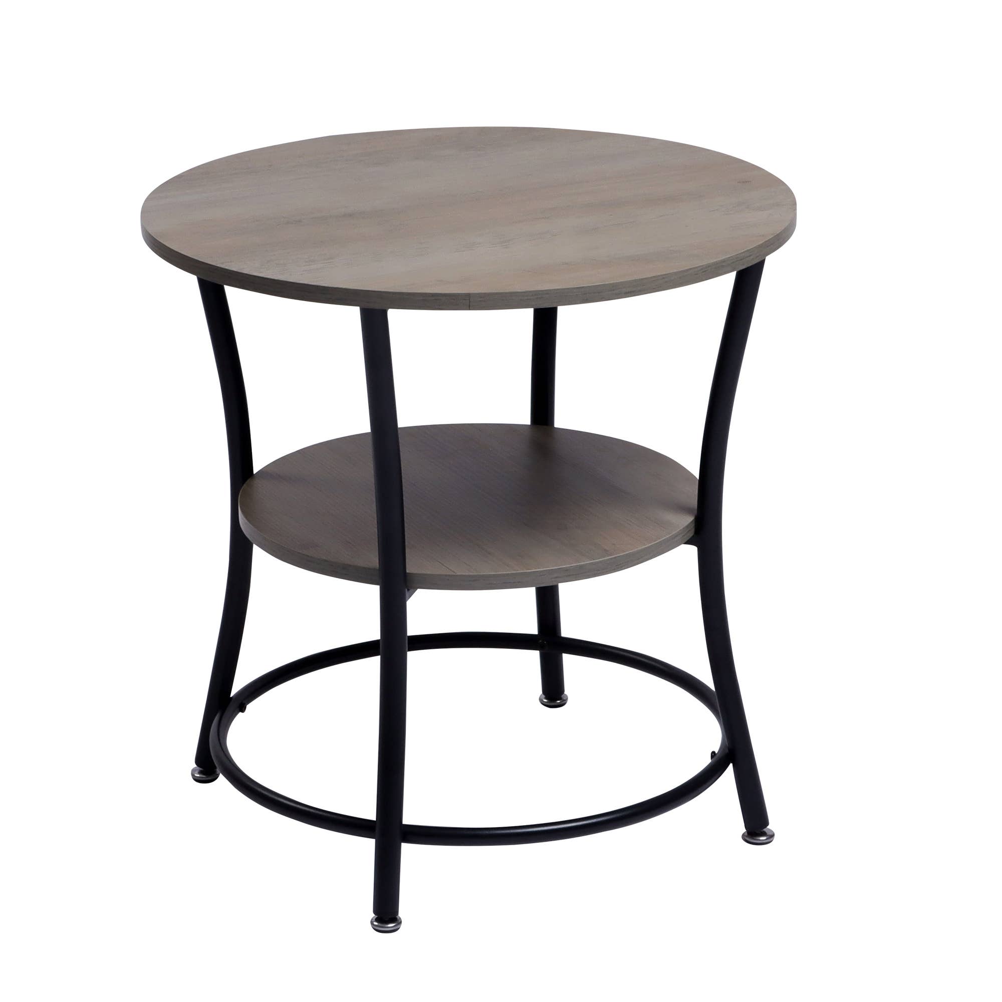 HOMYCASA DESIGN INC - Wholesale Side Table - MarketLane Side Table, Round End Table with 2 Storage Shelve4