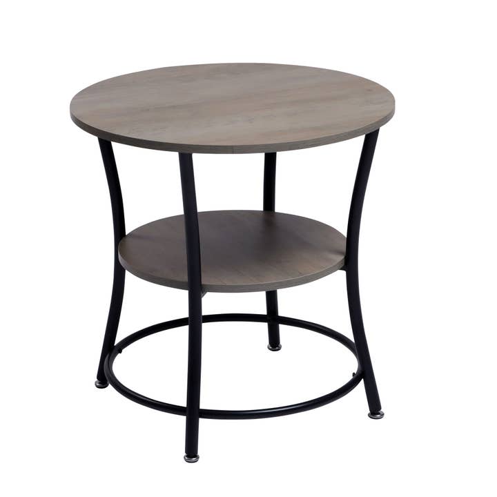HOMYCASA DESIGN INC - Wholesale Side Table - MarketLane Side Table, Round End Table with 2 Storage Shelve4