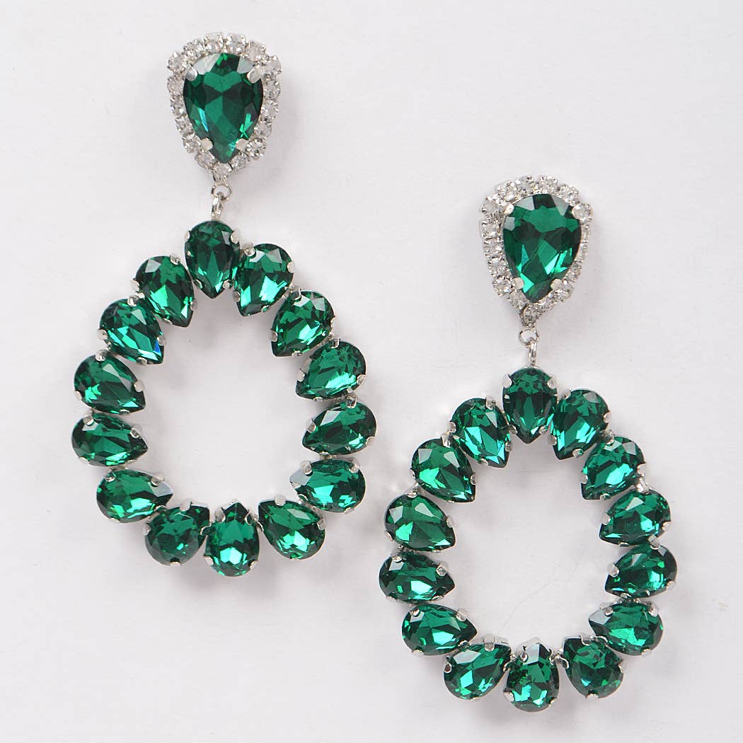 3AM BY H&D ACCESSORIES - Wholesale Dangle Earrings - Tear Drop Stone Earring4