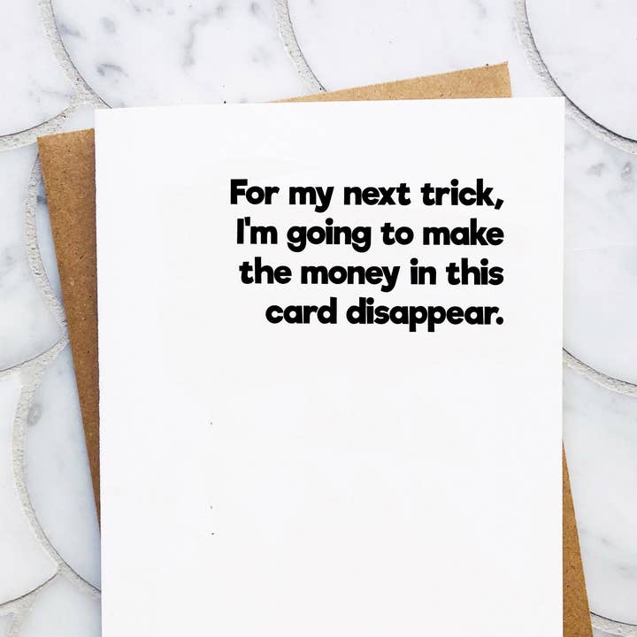 Ta-da! - Funny Birthday Card / Holiday Card for wholesale by Top Hat and Monocle