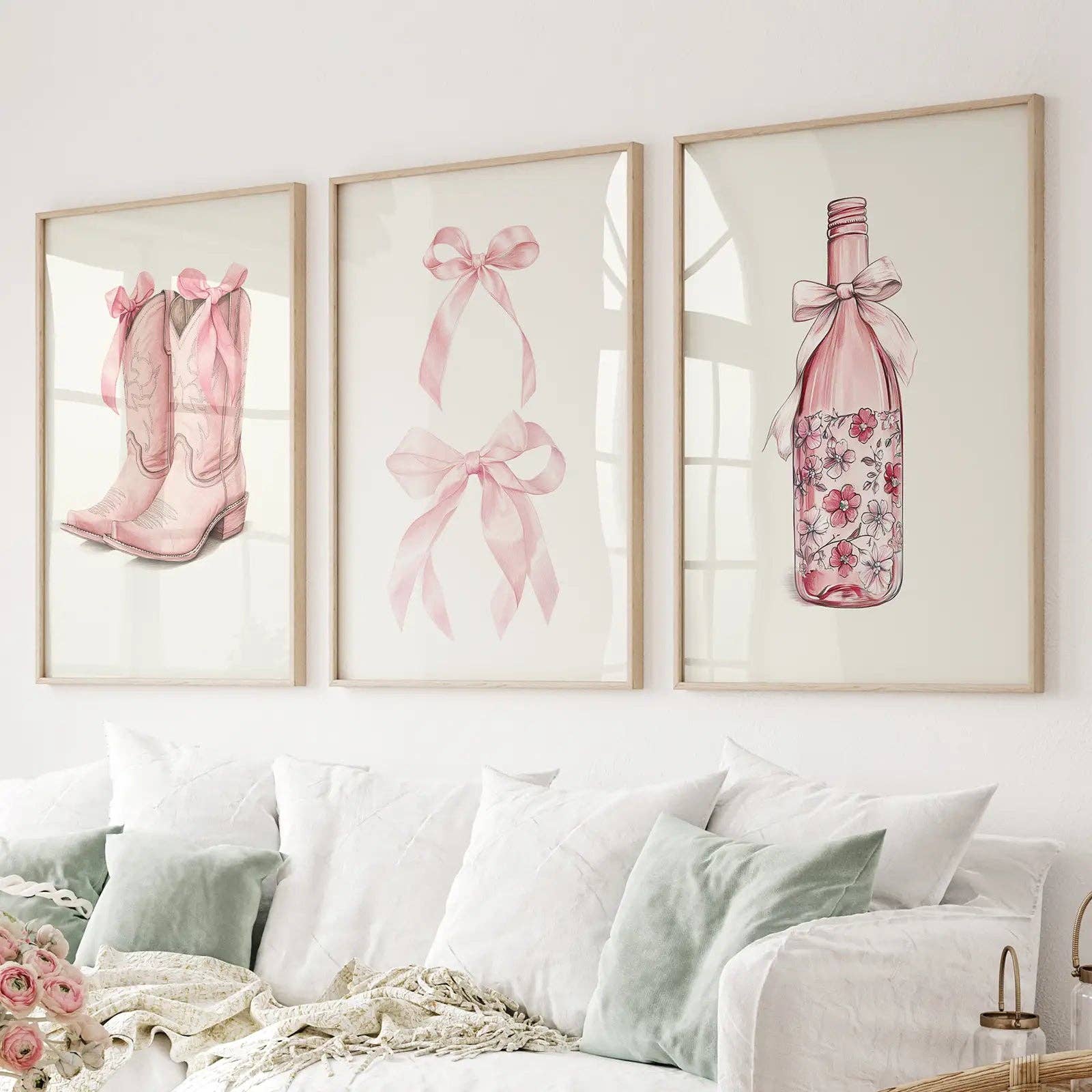 Art Lane - Wholesale Wall Art Set - Cowgirl Boots Preppy Modern Wall Art Poster Set2