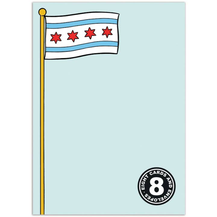 Chicago Flag Cards (4 bar) - Boxset for wholesale by THE FOUND