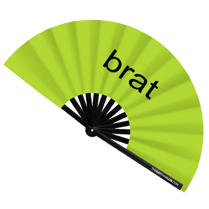 Ventilateur Vert "Brat" pour la vente par The Gay Fan Club