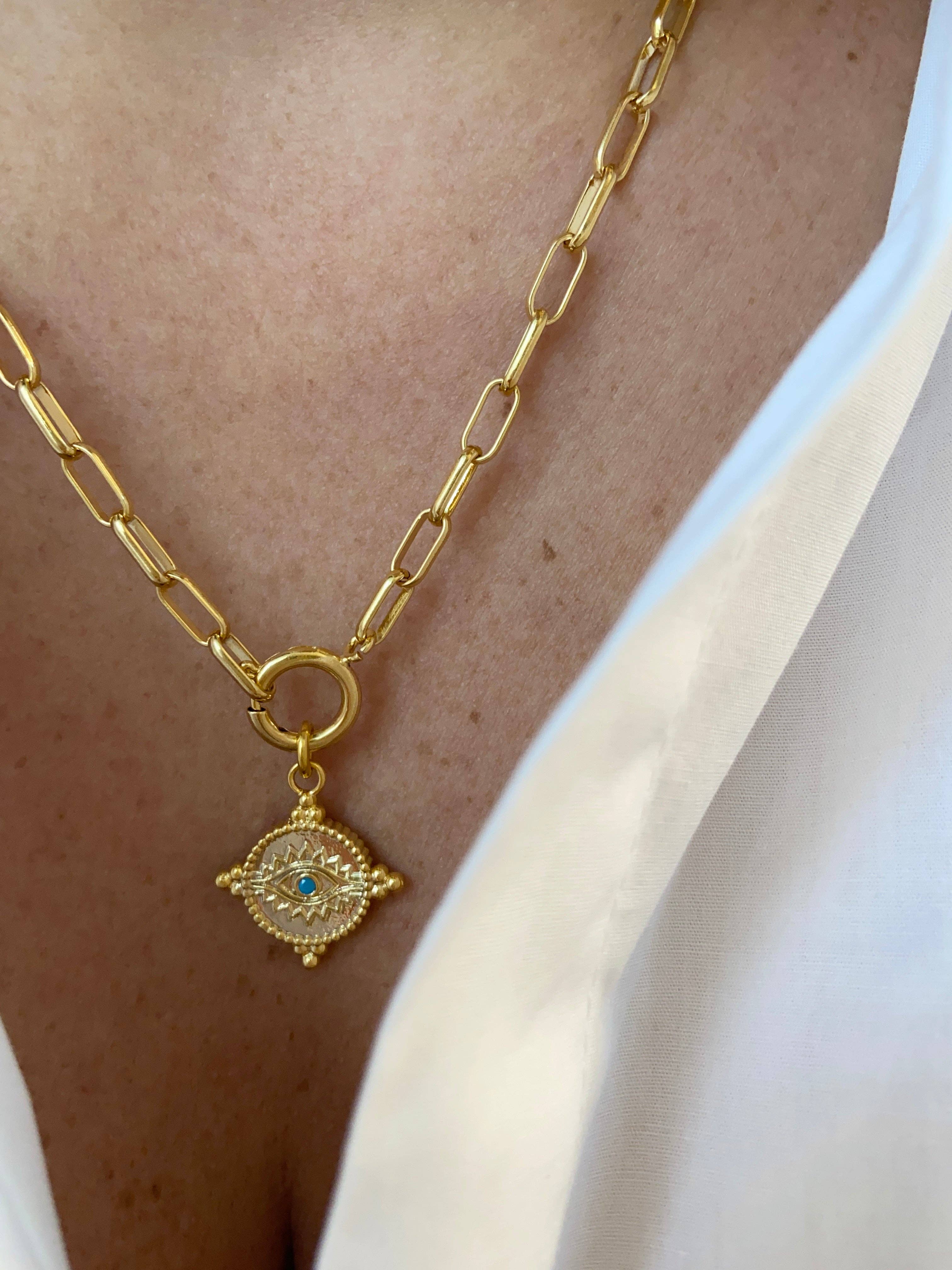 A.B. Paris – Engroshandel Halskæde med vedhæng – Elvina halskæde - Turkis5