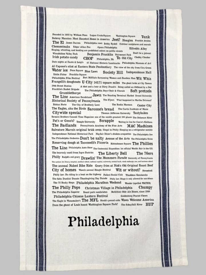 Philadelphia Townie Tea Towel for wholesale by TownieSwag