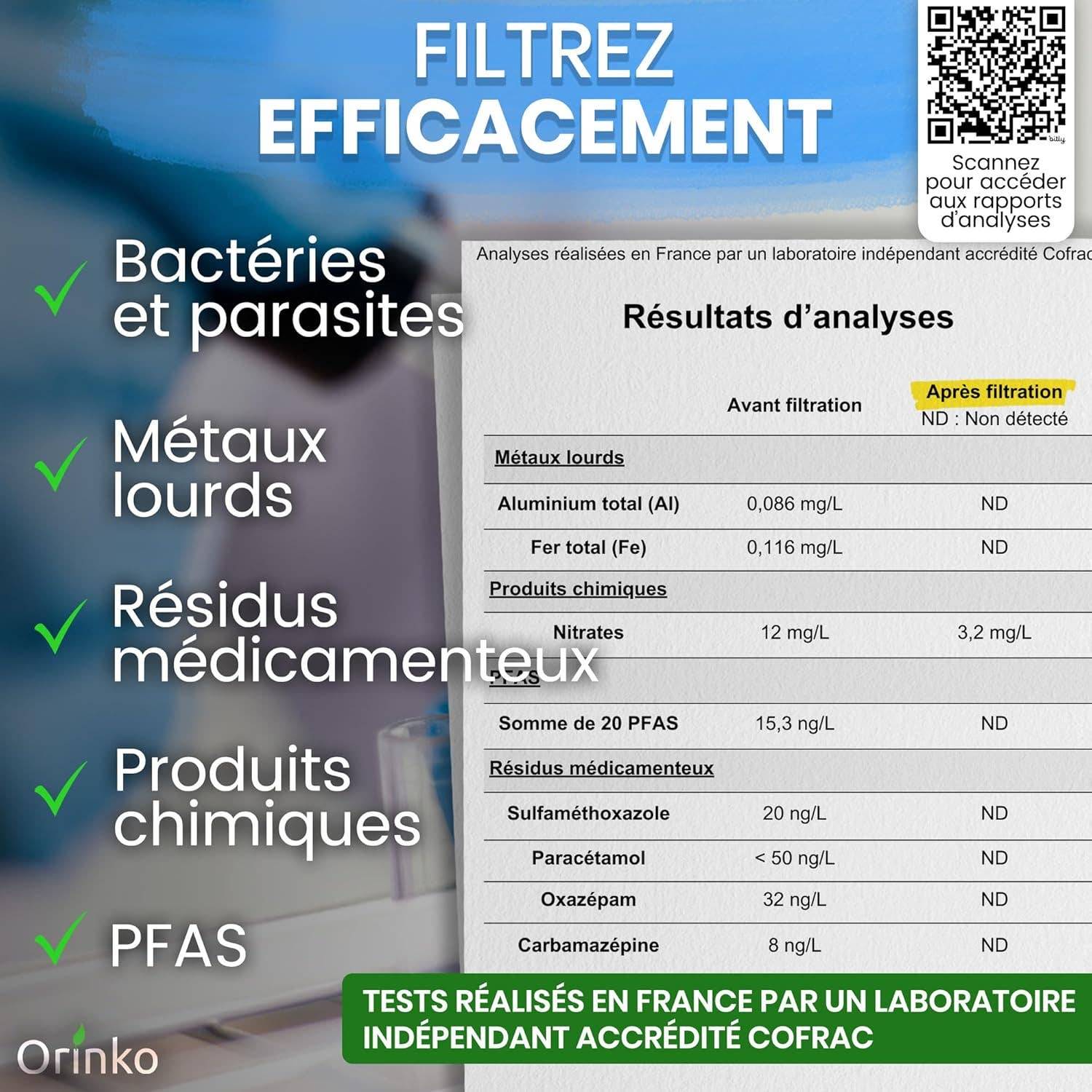 Orinko - Wholesale Water Filter - Filter Cartridges for Gravity Water Filter X26