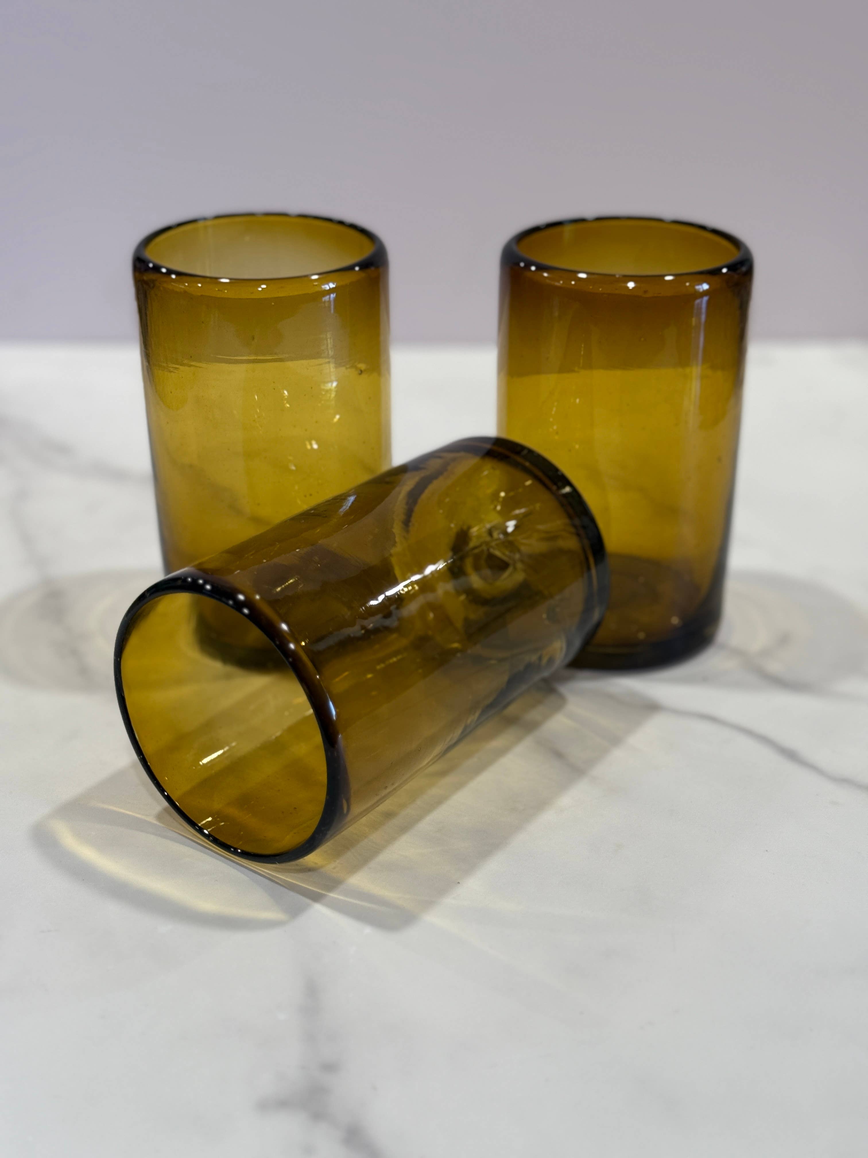 Casa Bella Vida - Vendita all'ingrosso Bicchiere/tazza - Bicchieri in Vetro Soffiato - Ambra1