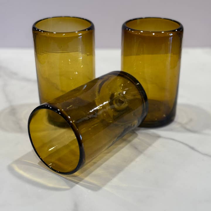 Casa Bella Vida - Vendita all'ingrosso Bicchiere/tazza - Bicchieri in Vetro Soffiato - Ambra1