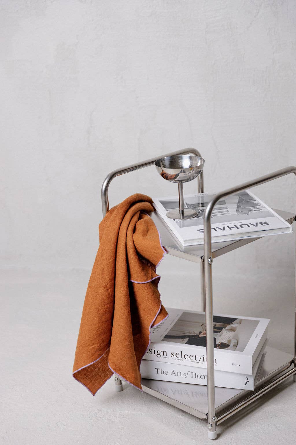 dodesign - Wholesale Tea Towel - Linen Tea Towel (dish towel) / Clay & Lilac contrast detail0