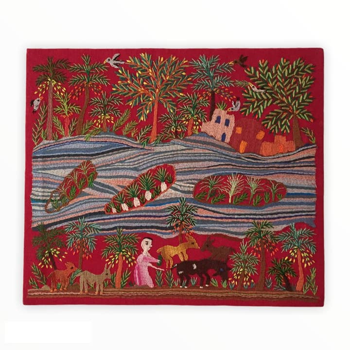 Hand Embroidered Tapestry - The Island for wholesale by Dandarah