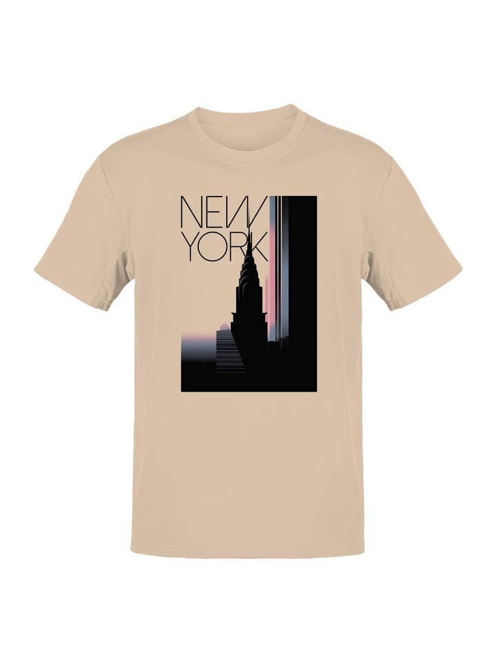 New York City Skyline Art Deco Men's T-shirt for wholesale by TShirtGuys.com