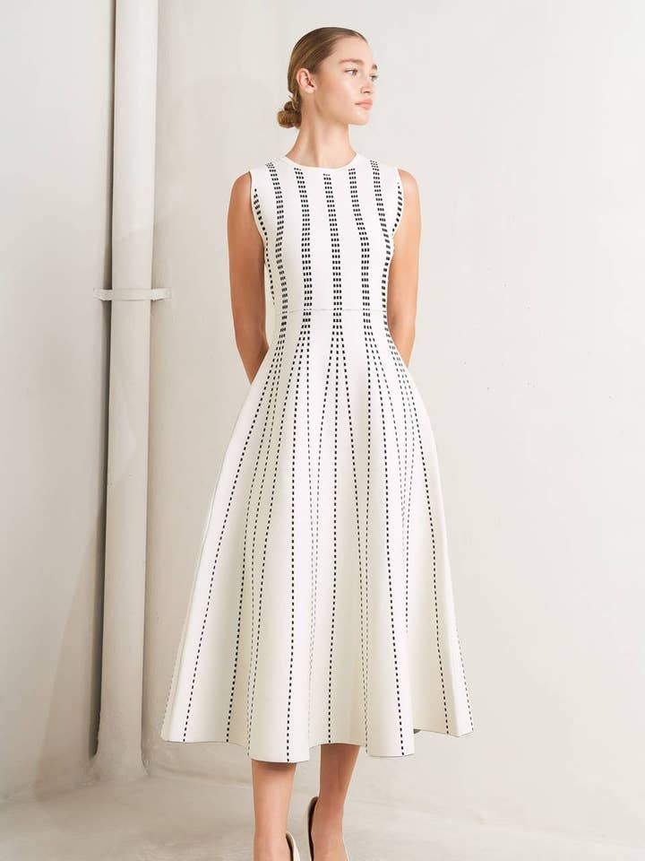 PM2014 - JACQUARD SWEATER KNIT MIDI DRESS for wholesale by Peace Love Line