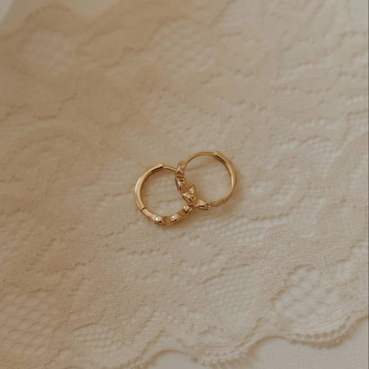 Mauve Jewelry Co. - Wholesale Huggie Earrings - May Raindrop Hoops4