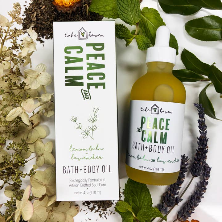 Bath & Body Oil: Peace & Calm, 4 oz for wholesale by Take Haven