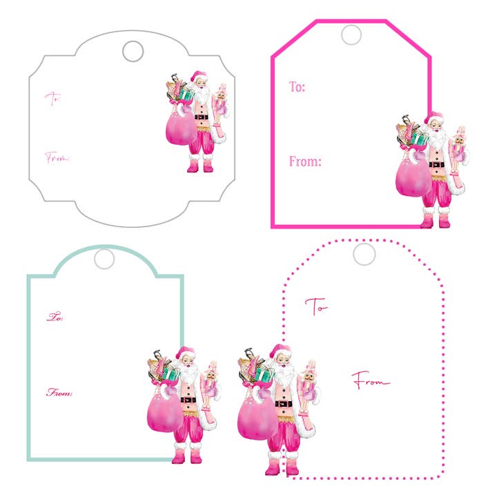 ETIQUETA DE REGALO DE ACRÍLICO ESCRIBIBLE COUTURE SANTA para venta al por mayor de XO ACRYLICS | ACRYLIC STICKS