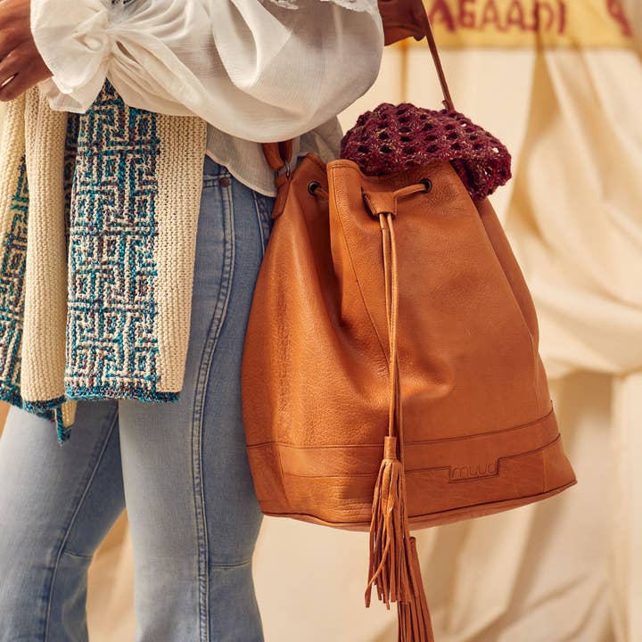 Muud - Vendita all'ingrosso Tracolla - Donna - Borsa a secchiello Marina in pelle6