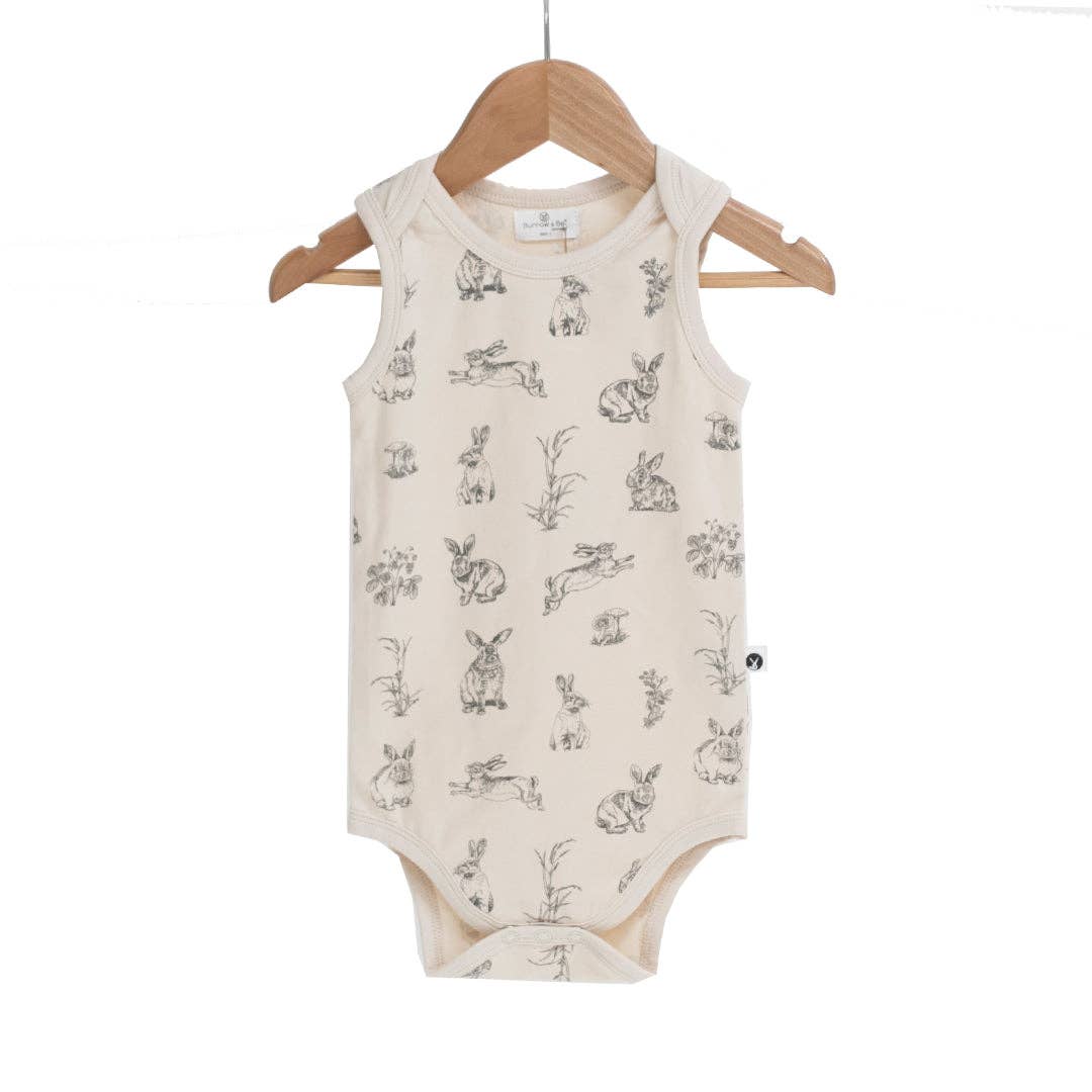 Burrow & Be Australia - Wholesale Bodysuit (non-footed) – Baby - Singlet Bodysuit Onesie - Almond Burrowers