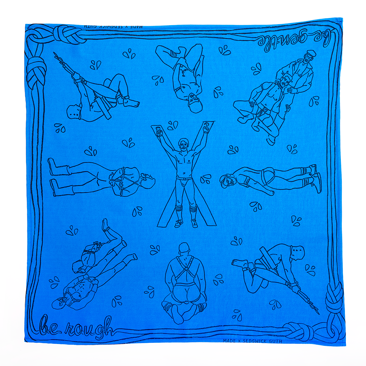 Made X Cruise - Wholesale Bandana - Unisex - Be Gentle Be Rough Bandana (Rainbow Colors)3