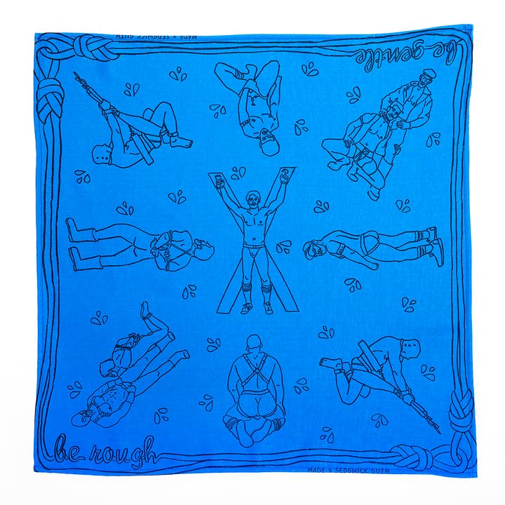 Made X Cruise – Großhandel Bandana – Unisex – Be Gentle Be Rough Halstuch (Regenbogenfarben)3