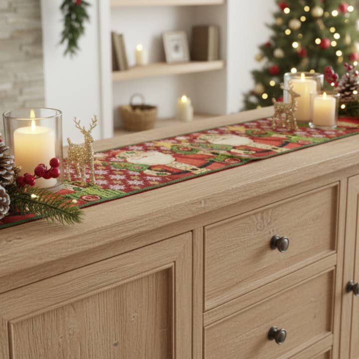 Tache Home Fashion - Wholesale Table Runner - Tache Christmas Tapestry Santa Claus Table Runners 151913