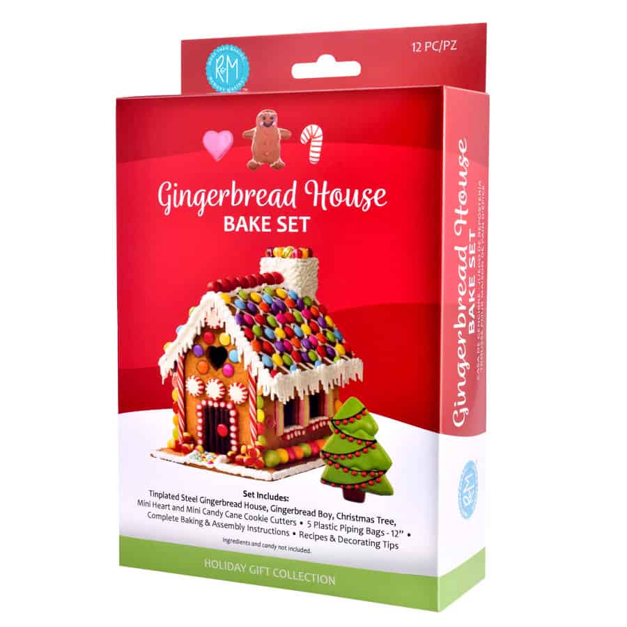R&M International - Wholesale Uitsteekvorm - Gingerbread huis bakset van 12 delen1