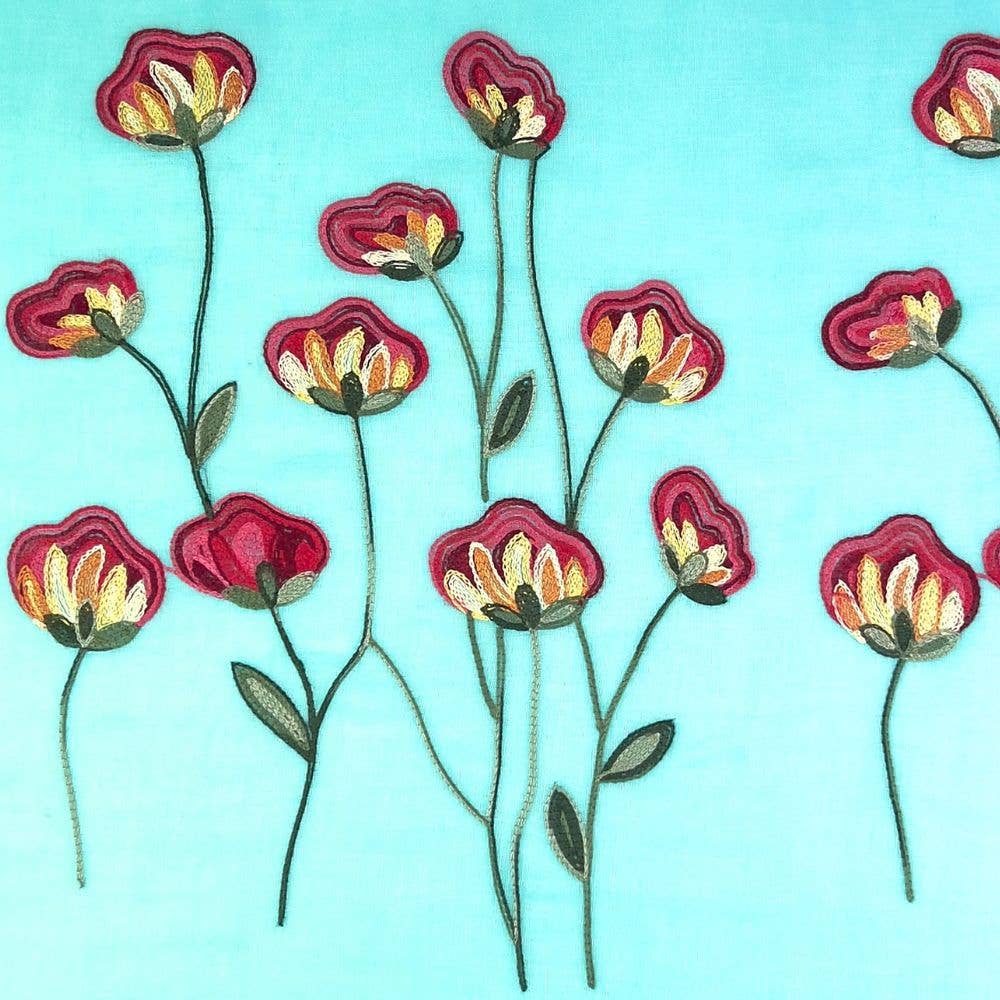 Humble Hilo – Engroshandel Tørklæde - Dame – Humble Hilo Broderet tørklæde/sjal med blomster42