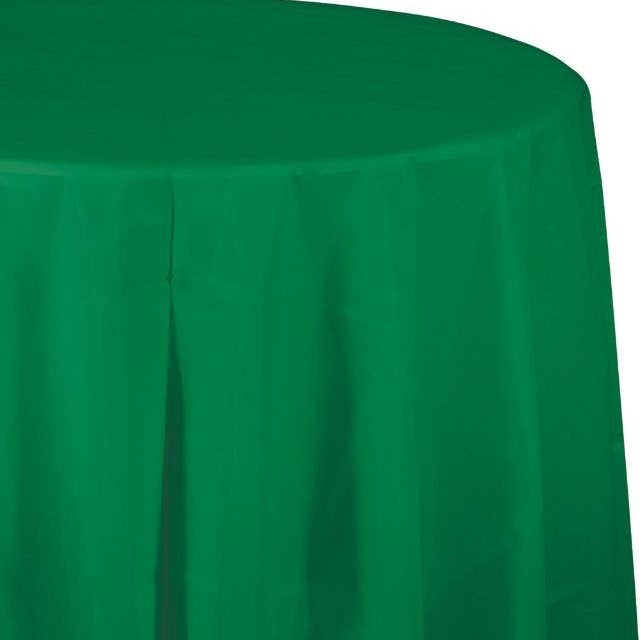 Housse de table ronde Octy vert émeraude 54x108 pour la vente par Party Expo, LLC