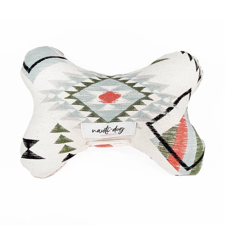 Jouet pour chien Squeaker Wubby tissé Aztec Southwest pour la vente par Nauti-dog Handmade