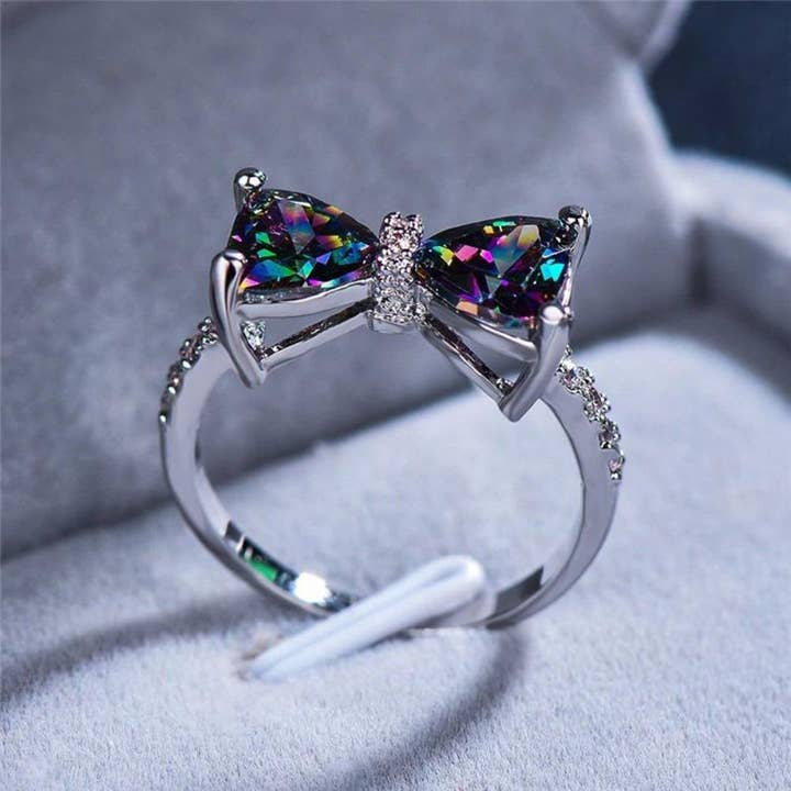 DEEP BLUE BOW RING for wholesale by Ashlen