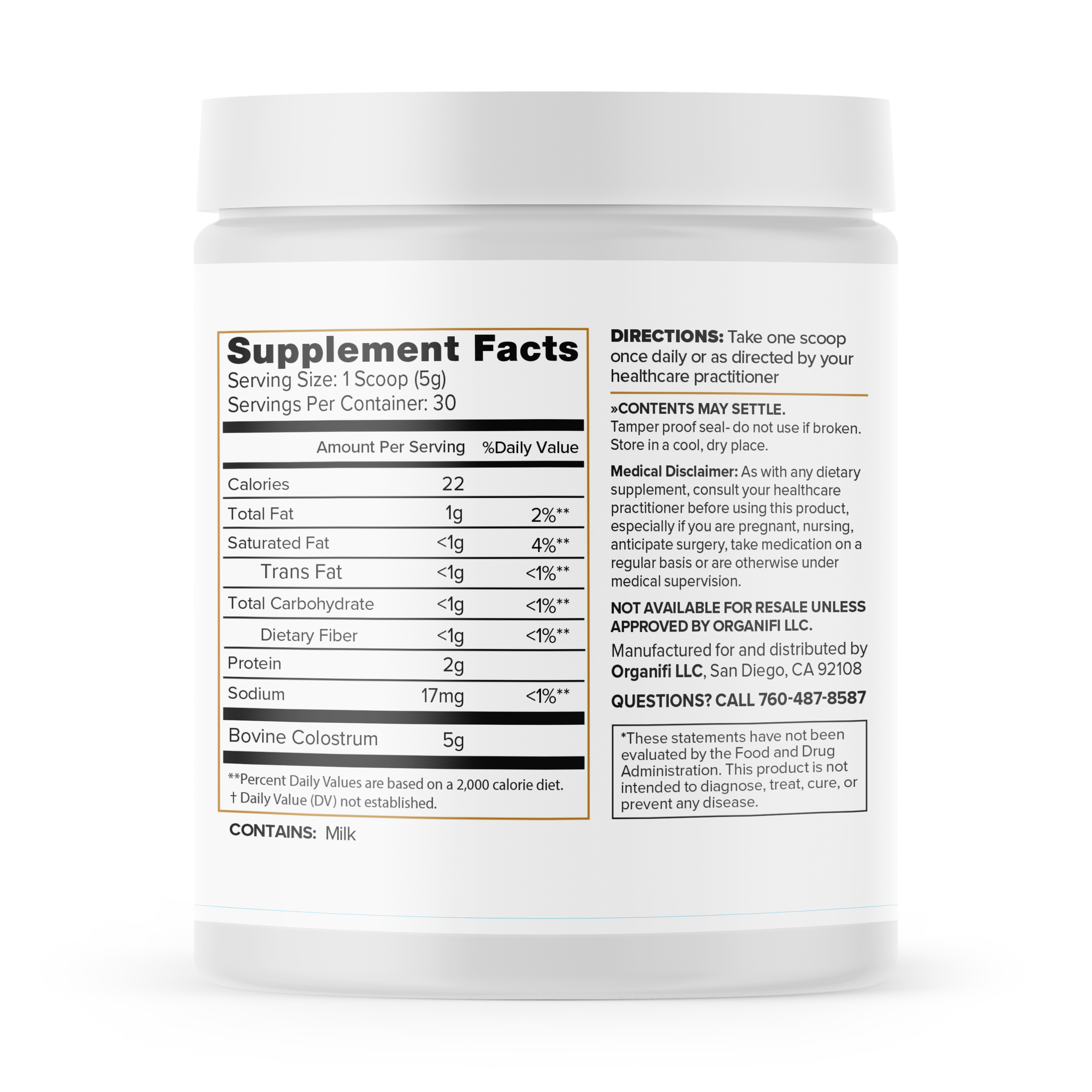Organifi - Wholesale Protein/superfood powder - Organifi Colostrum2