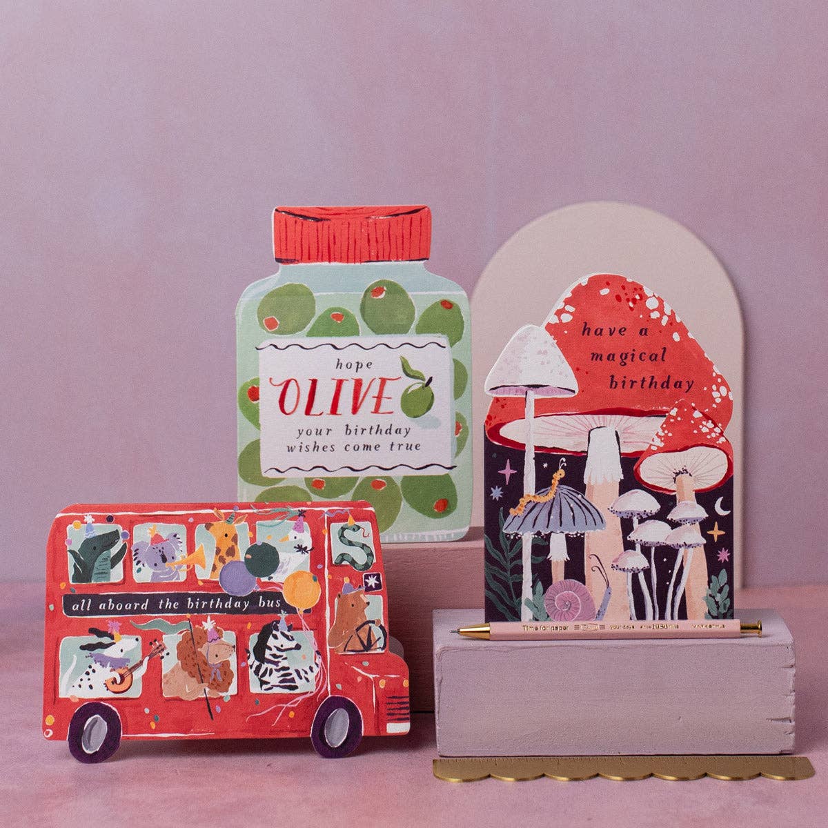 Sister Paper Co. - Wholesale Birthday Card - Party Bus Kids Birthday Card | Childrens Greeting Card1