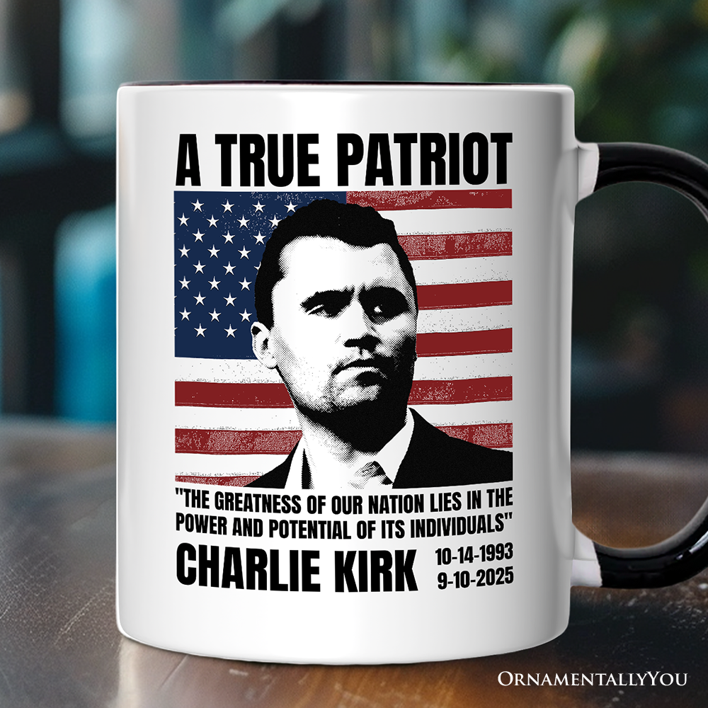 OrnamentallyYou – Großhandel Kaffeebecher – Eine Tasse für einen wahren amerikanischen Patrioten, Geschenk mit Zitat von Charlie Kirk3