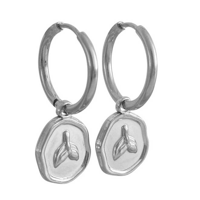 Mermaid Tail Earrings - Silver for wholesale by Saint Clairmont