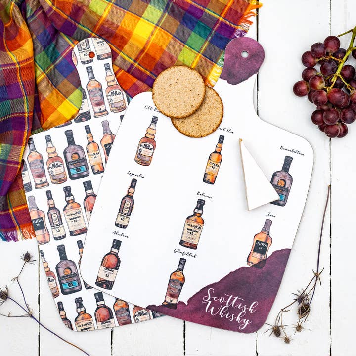 Scottish Whisky Flaske Skærebræt for engroshandel hos Sarah Leask Studio