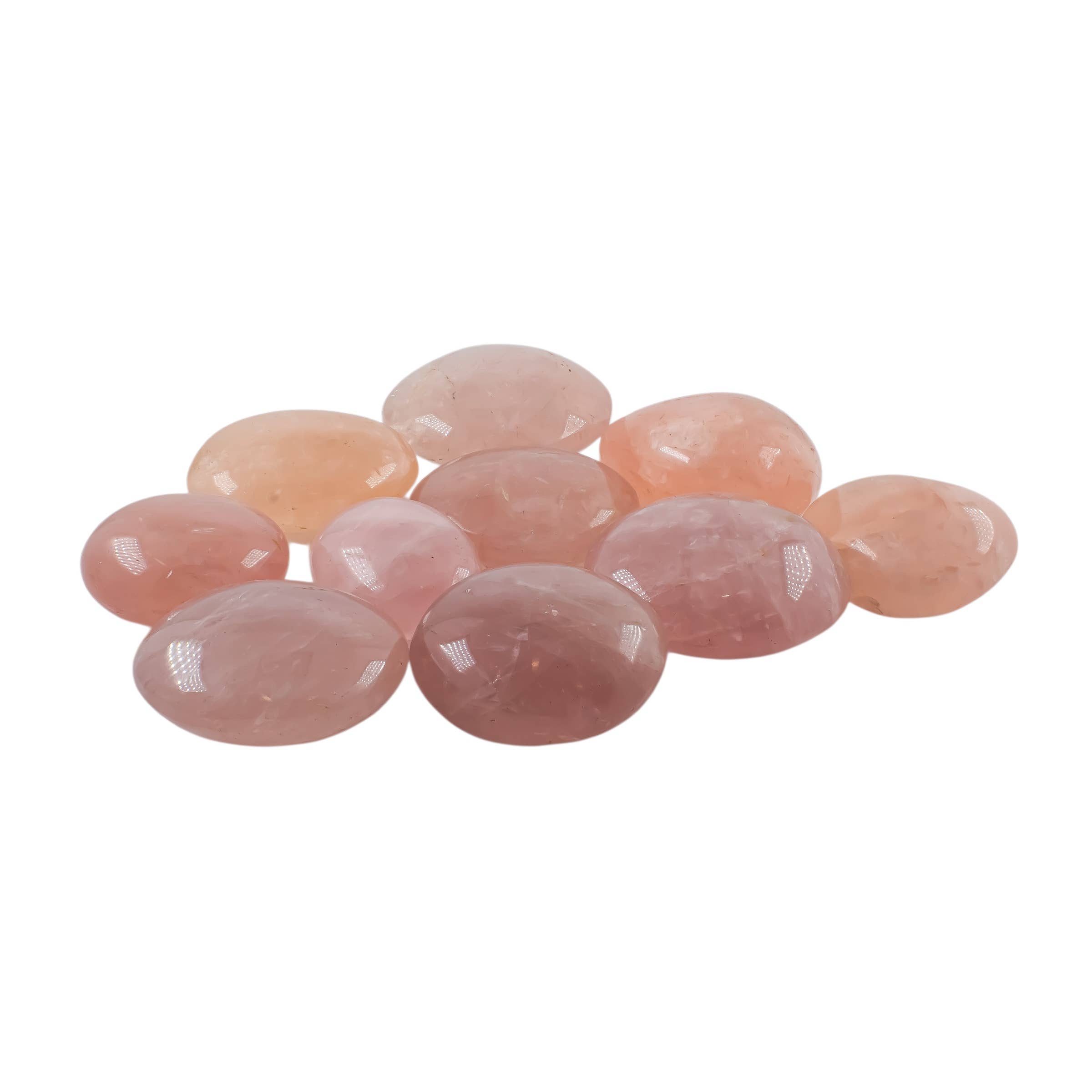 Quasar Gems USA - Wholesale Spiritual Stone/Crystal - Rose Quartz Gallets Palm Stone 1kg/2lbs2