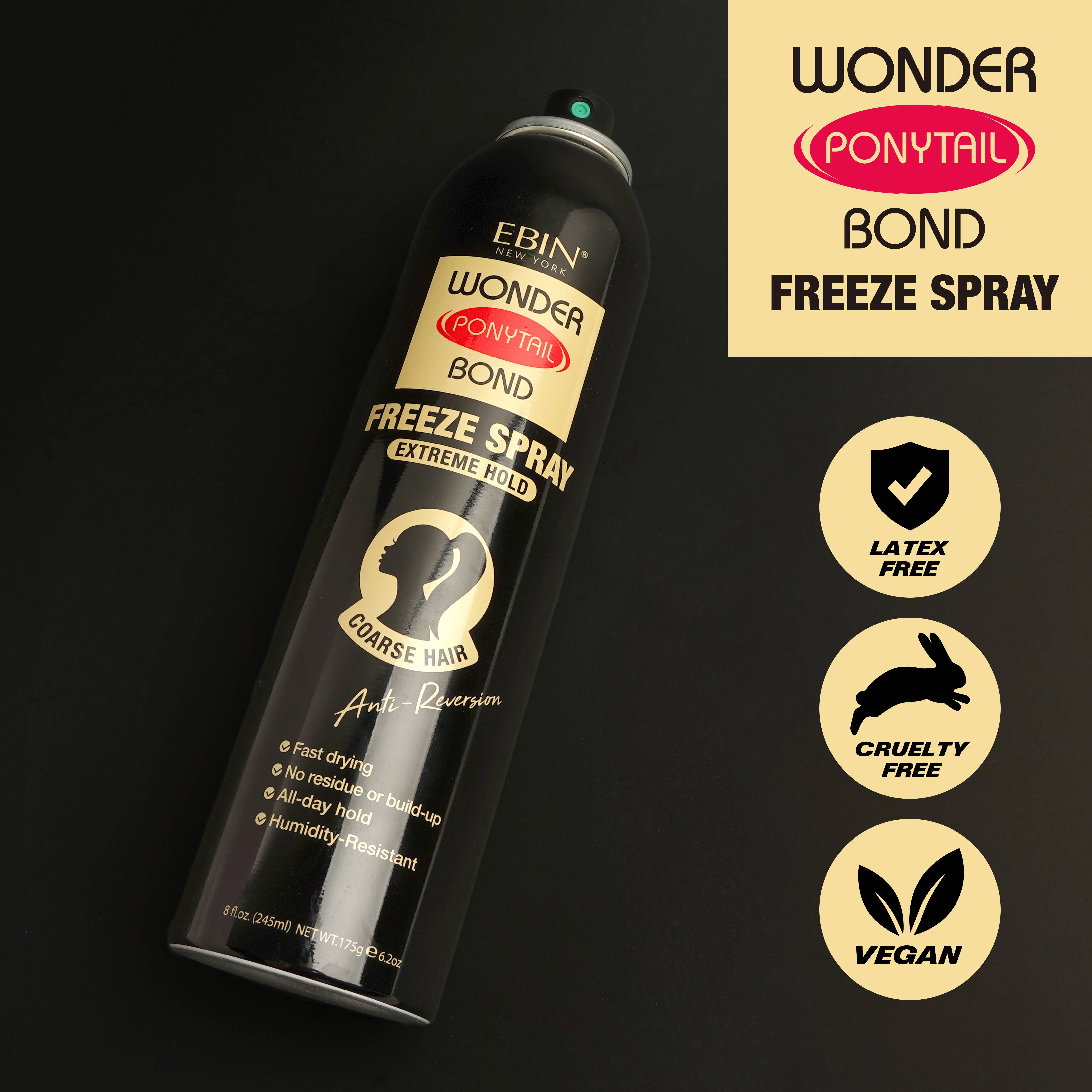EBIN NEW YORK - Wholesale Hair Spray - Wonder Ponytail Bond Freeze Spray - Extreme Hold 8oz/ 245ml2