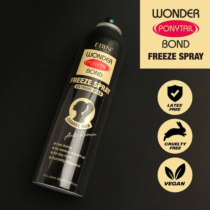 EBIN NEW YORK - Wholesale Hair Spray - Wonder Ponytail Bond Freeze Spray - Extreme Hold 8oz/ 245ml2