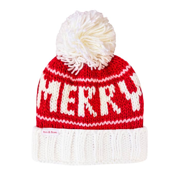 Merry Bobble Hat for wholesale by Bits & Bows